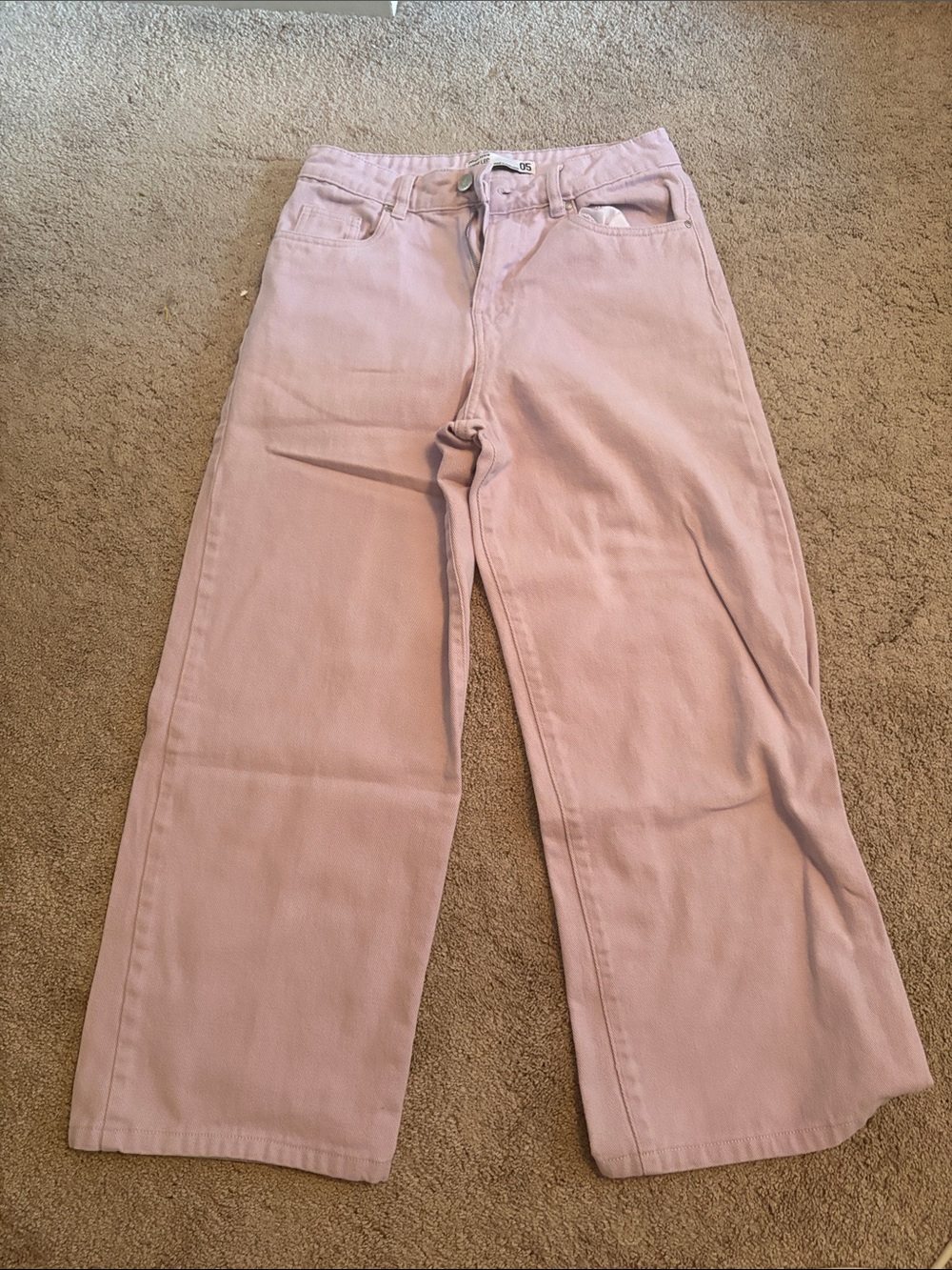Women's Wide Leg Jeans in Light Purple